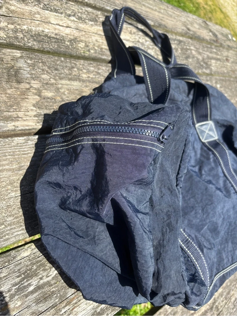Christian Dior Fahrenheit Navy Blue Durable Nylon Duffel Bag - Vintage